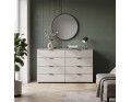 Komoda Ron 8 Bílý 8 zásuvek 130×38×81 (41516172)