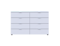 Komoda Ron 8 Bílý 8 zásuvek 130×38×81 (41516172)