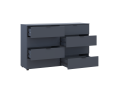 Komoda Ron 8 Grafit 8 zásuvek 130×38×81 (41516173)