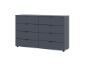 Komoda Ron 8 Grafit 8 zásuvek 130×38×81 (41516173)