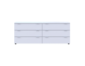 Komoda Ron 9 Bílý 6 zásuvek 160×38×62 (41516175)