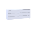 Komoda Ron 9 Bílý 6 zásuvek 160×38×62 (41516175)