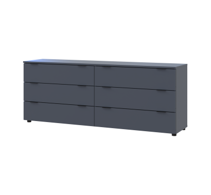 Komoda Ron 9 Grafit 6 zásuvek 160×38×62 (41516176)
