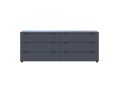 Komoda Ron 9 Grafit 6 zásuvek 160×38×62 (41516176)