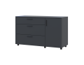 Komoda Doros Thorn Antracit 3Š/1D 135×51,6×80 (41510185)