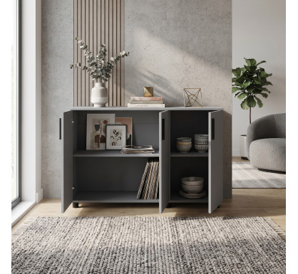 Komoda Doros Thorn Šedá 3 DTD 135×51,6×80 (41510171)