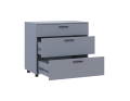 Komoda Doros Thorn Šedá 3Š 90×51,6×80 (41510159)