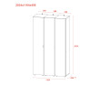 Set Doros Gelar Grafit 3 zrcadla 117 × 49,5 × 203,4 (42002167)