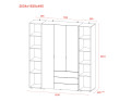 Set Doros Gelar se 2 regálů Dub Sonoma 3 dveře 192,6×49,5×203,4 (42005049)