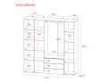 Set Doros Gelar se 2 regálů Dub Sonoma 3 dveře 192,6×49,5×203,4 (42005049)