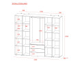 Set Doros Gelar se 2 regálů Dub Sonoma 4 dveře 231,4×49,5×203,4 (42005050)