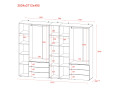 Set Doros Gelar s regálem Dub Sonoma 3+3 dveře 270,6×49,5×203,4 (42005052)