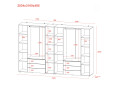 Set Doros Gelar s regálem Dub Sonoma 3+4 dveře 309,4×49,5×203,4 (42005048)