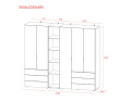 Set Doros Gelar s regálem Grafit 2+3 dveře 231,9×49,5×203,4 (42005057)