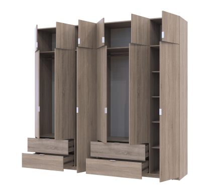 Set Lukas Dub Sonoma 3+3 dveře 255×50×240 (42005111)