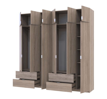 Set Lukas Dub Sonoma/Dub Sonoma 3+3 dveře 240×50×240 (42005107)