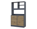 Mini kuchyně Doros Lea Grafit/Dub Evok DTD 100×43×171 (81359336)