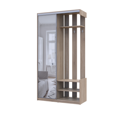 Předsíň Doros City One Door Dub Sonoma 1 zrcadlo 110 × 45 × 210 (44900083)