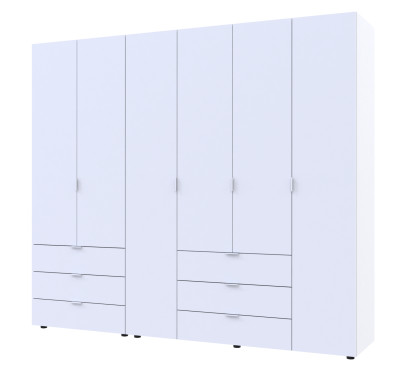 Šatní skříň na oblečení Doros Gelar set Bílá 2+4 dveře 232,5×49,5×203,4 (42002124)