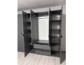 Šatní skříň na oblečení Doros Gelar set Grafit 4+4 dveře 310×49,5×203,4 (42002130)