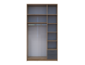 Šatní skříň Doros Rondy s nadstavcem Dub Artisan/Graphit 3 dveře 121x52x236 (80737818)