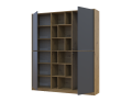 Skříň na oblečení Doros Morgan Grafit/Dub Artisan dveře DTD 180×40×210 (42001256)
