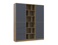 Skříň na oblečení Doros Morgan Grafit/Dub Artisan dveře/šuplíky DTD 180×40×210 (42002256)