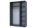 Šatní skříň Promo Antracit 3 dveře 135x48x204 (44900524)