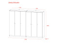 Skříň na oblečení Doros Promo Bílá 3+3 dveře 270×48×204 (42005006)