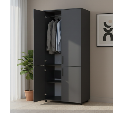 Skříň na oblečení Doros Thorn Antracit 2 DTD tyč 90х51.6х200 (44900443)