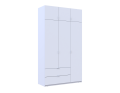 Šatní skříň Lukas Bílý/Bílý 3 dveře 135x50x240 (80737800)