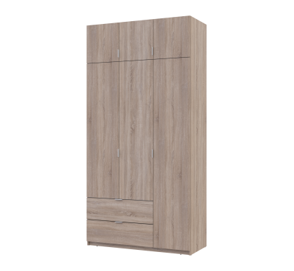 Šatní skříň Lukas Dub Sonoma/Dub Sonoma 3 dveře 120x50x240 (80737799)