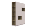 Šatní skříň s výklenkem a regálem Doros Dale Kašmír/Dub Artisan 2 dveře 143,2×52×220 (44900336)