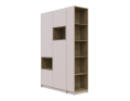 Šatní skříň s výklenkem a regálem Doros Dale Kašmír/Dub Artisan 2 dveře 143,2×52×220 (44900336)