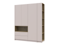 Šatní skříň s výklenkem a regálem Doros Dale Kašmír/Dub Artisan 3 dveře 178×52×220 (44900338)