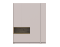 Šatní skříň s výklenkem a regálem Doros Dale Kašmír/Dub Artisan 3 dveře 178×52×220 (44900338)