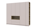 Šatní skříň s výklenkem a regálem Doros Dale Kašmír/Dub Artisan 4 dveře 234×52×220 (44900340)