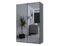 Šatní skříň s posuvnými dveřmi Doros G-Caiser Antracit 2 zrcadla / 3 části 160x60x240 (42005409)