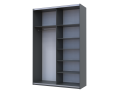 Šatní skříň s posuvnými dveřmi Doros G-Caiser Antracit 2 zrcadla / 3 části 160x60x240 (42005409)