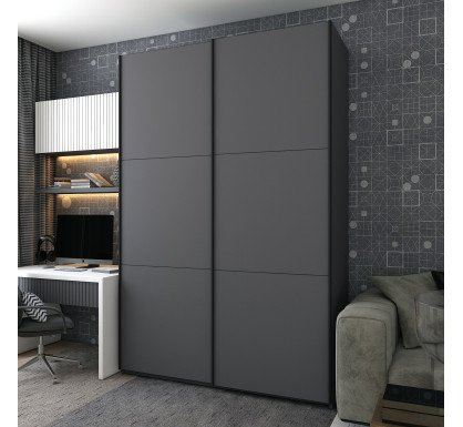 Šatní skříň s posuvnými dveřmi Doros G-Caiser Antracit / Antracit 2 dveře  / 3 části 160x60x240 (42005412)