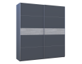 Šatní skříň s posuvnými dveřmi Doros G-Caiser Antracit / Antracit vložka Beton 2 dveře / 5 částí 220x60x240 (42005419)