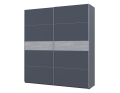 Šatní skříň s posuvnými dveřmi Doros G-Caiser Antracit / Antracit vložka Beton 2 dveře / 5 částí 220x60x240 (42005419)