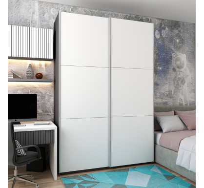 Šatní skříň s posuvnými dveřmi Doros G-Caiser Antracit / Bílá 2 dveře / 3 části 160x60x240 (42005410)