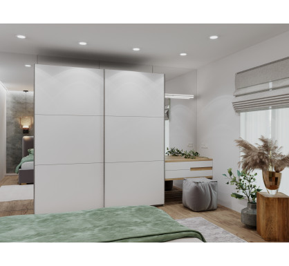 Šatní skříň s posuvnými dveřmi Doros G-Caiser Antracit / Bílá 2 dveře  / 3 části 220x60x240 (42005416)