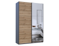 Šatní skříň s posuvnými dveřmi Doros G-Caiser Antracit / Dub Evok 1 dveře  / 1 zrcadlo / 3 části 160x60x240 (42005413)