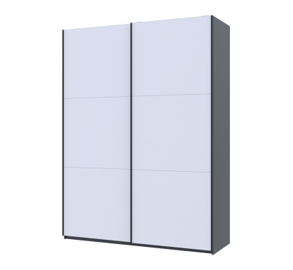 Šatní skříň s posuvnými dveřmi Doros G-Caiser Grafit/Bílý 2 dveře / 3 části 180x60x240 (44900262)