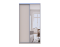 Šatní skříň s posuvnými dveřmi Doros City Light Kašmír 1 dveře / 1 zrcadlo 120×45×225 (80736338)