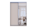 Šatní skříň s posuvnými dveřmi Doros City Light Kašmír 1 dveře / 1 zrcadlo 150×60×225 (80736353)
