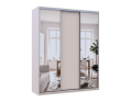 Šatní skříň s posuvnými dveřmi Doros City Light Kašmír 1 dveře / 2 zrcadla 180×60×225 (80736368)