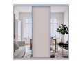 Šatní skříň s posuvnými dveřmi Doros City Light Kašmír 1 dveře / 2 zrcadla 225×60×225 (80736380)
